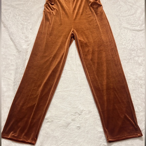 Urban Outfitters Naomi Velvet Terra Cotta Jumpsuit - Picture 4 of 6